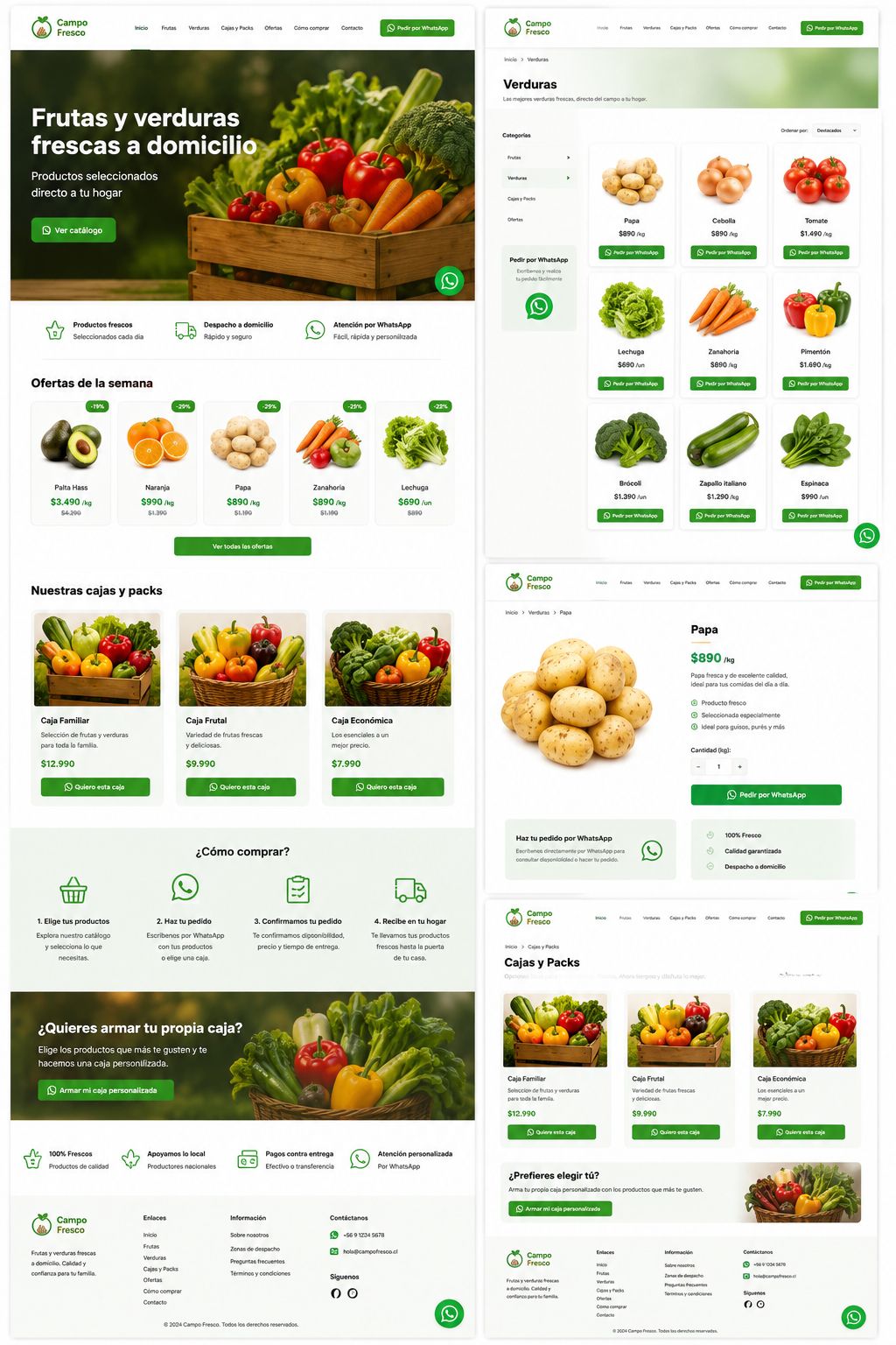 Mockup de Catálogo Frutas y Verduras